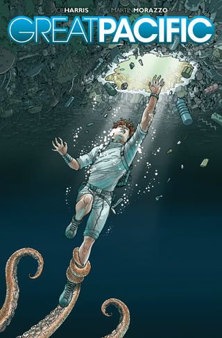 Illustration for article titled A sneak preview of Great Pacific, a new science fiction comic about the Pacific Garbage Patch